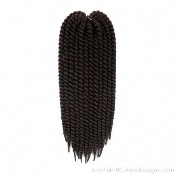 MYZYR 22"  Crochet Braids Senegalese Twist For Kids 12Roots/Pack Ombre Red Crochet Hair Synthetic Braiding Hair Extensions